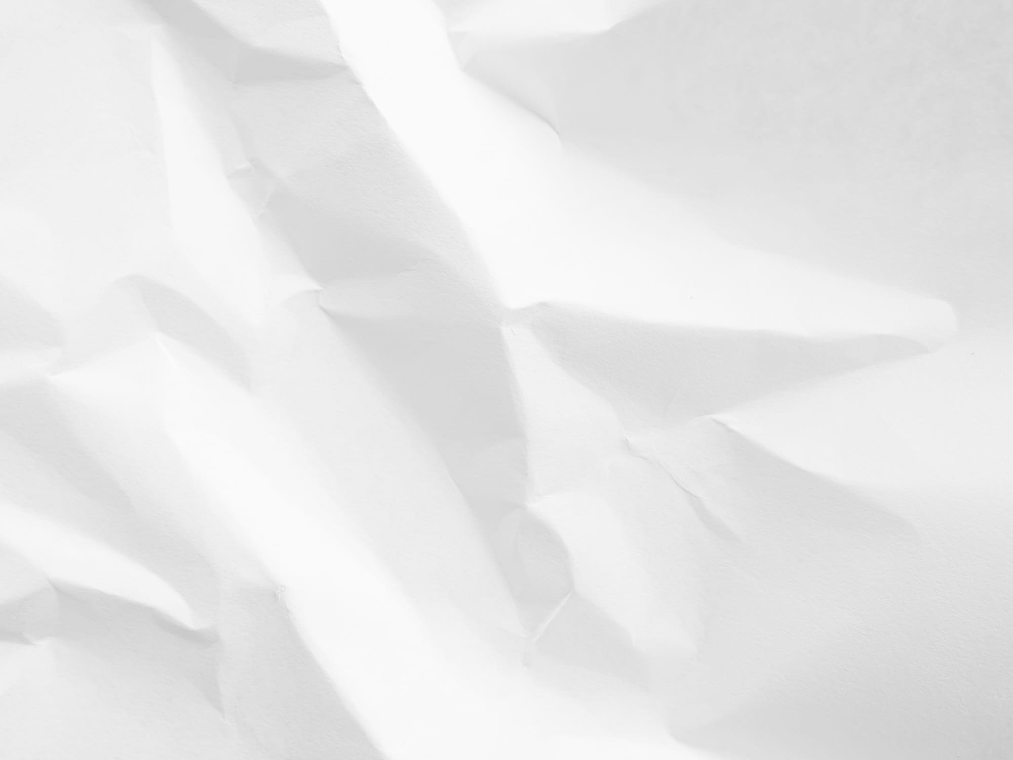 Paper crumpled abstract background white pattern